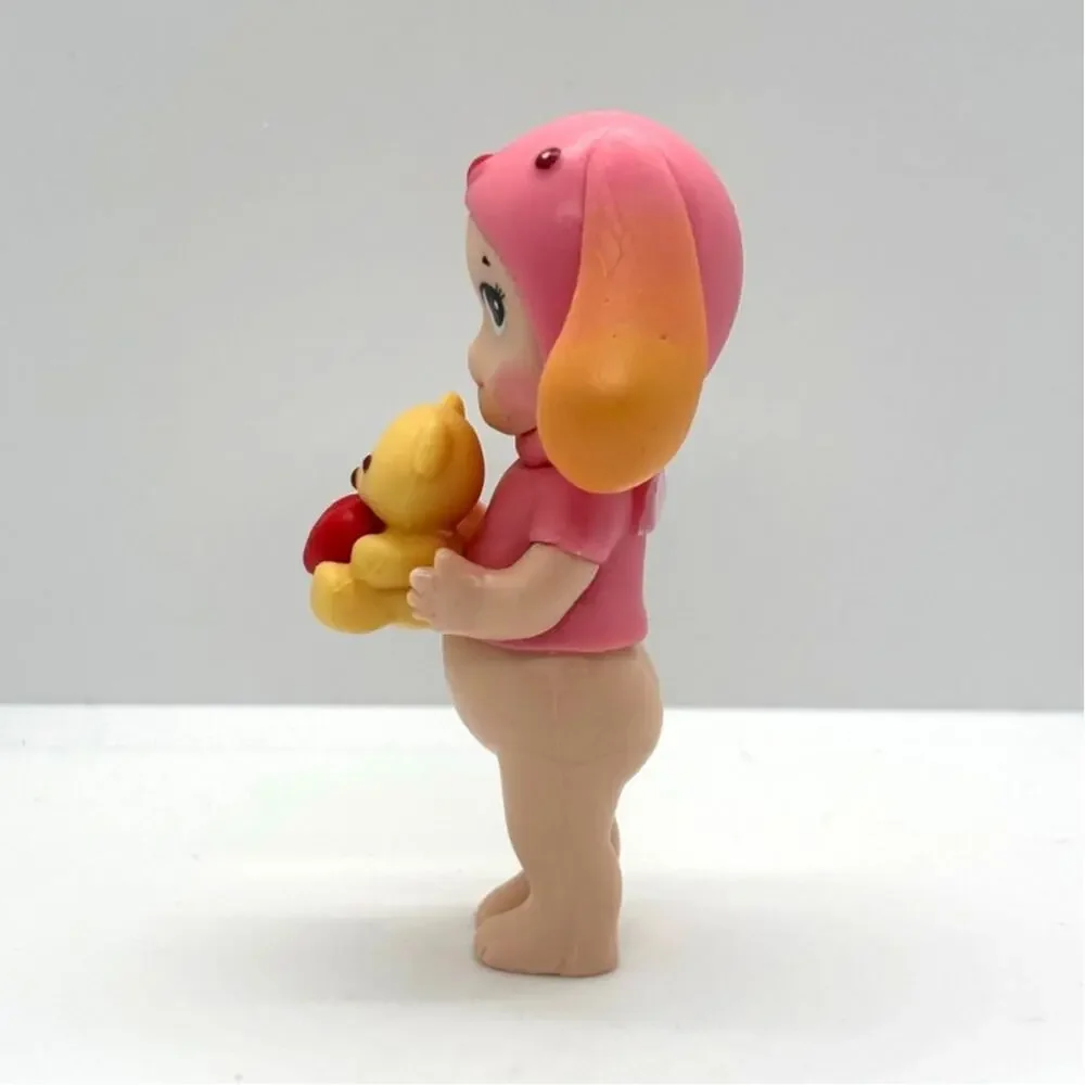 New Unbranded Collectible Mini Figure Rabbit with Bear Costume, Open Blind Box